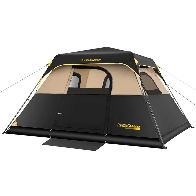 6 Person Instant Cabin Tent Setup in 60 Seconds with Rainfly & Wi