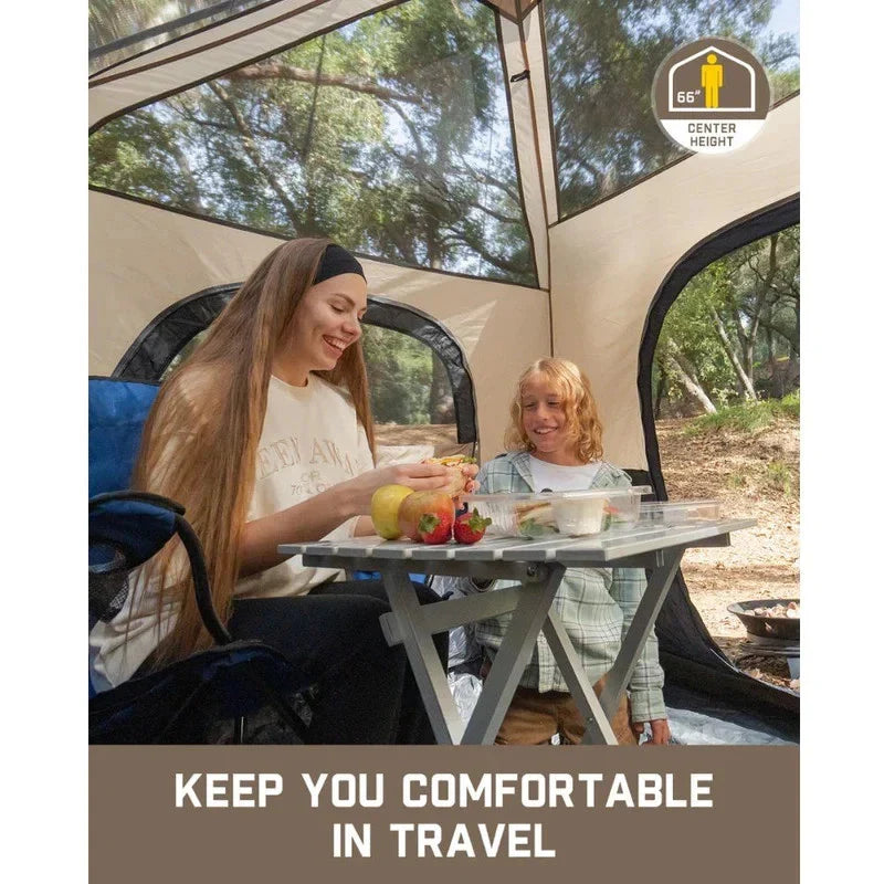 6 Person Instant Cabin Tent Setup in 60 Seconds with Rainfly & Wi