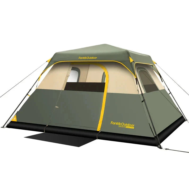 6 Person Instant Cabin Tent Setup in 60 Seconds with Rainfly & Wi